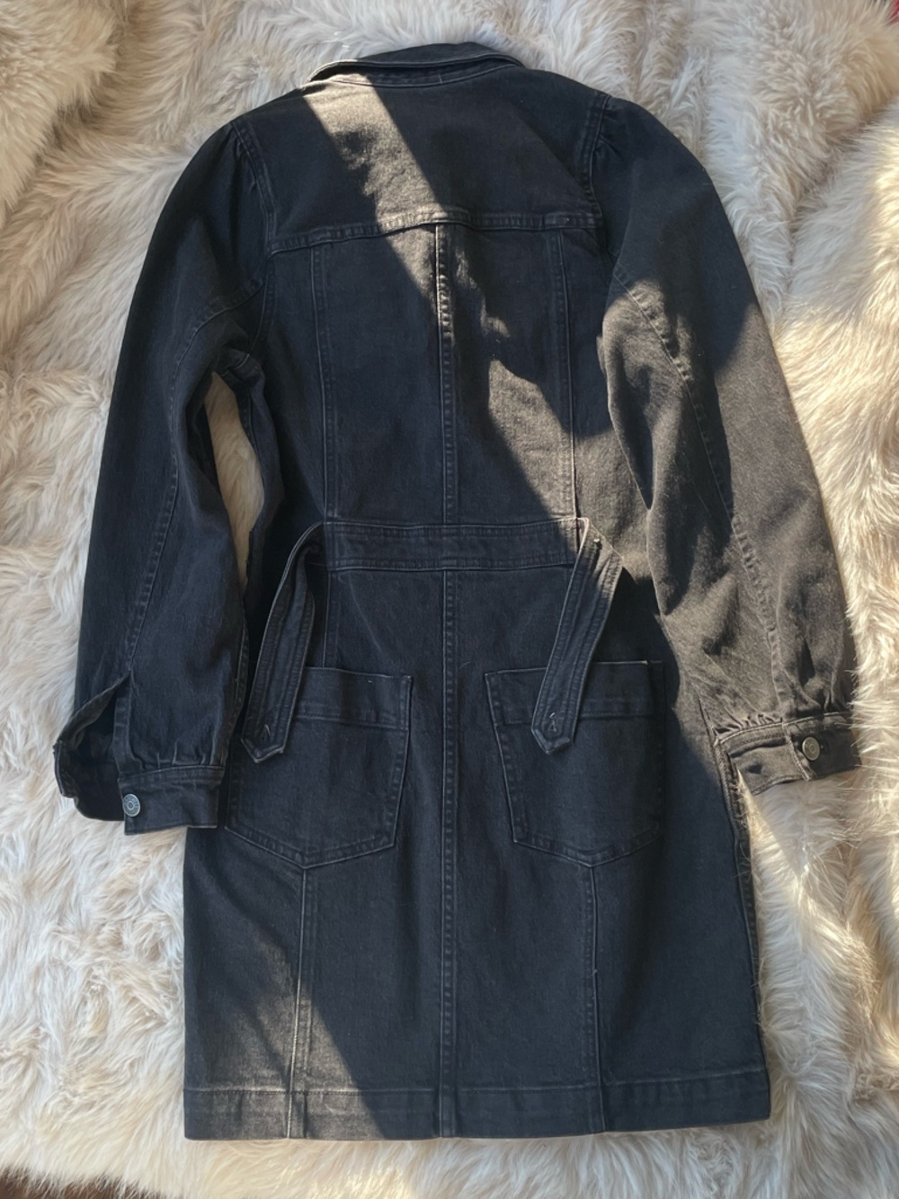 NWT Madewell Black Denim Mini Dress - Picture 6 of 6